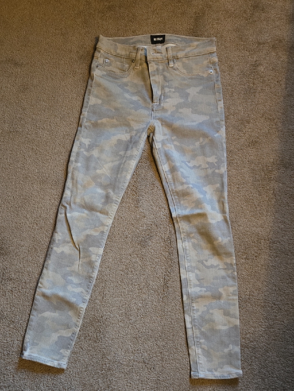 Hudson Light Camo Skinny Jeans Size 27